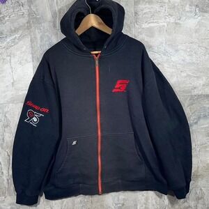 Snap On Thick 95th Anniversary black zip up Embroidered hoodie jacket Men's  XXL